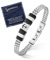 FANCIBAND Idea Regalo Uomo Originale Bracciale Uomo Acciaio Inox Doppio con Ancora Portafortuna, Compleanno Natale Regalo San Valentino Anniversario Regali per Uomo Ragazzo