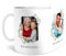 OWLBOOK® Personalisierte Tasse mit Foto bedrucken lassen I Fotogeschenke personalisiert I Foto Tasse mit eigenen 2 Fotos & Text I Fototasse selbst gestalten I Blumenkranz