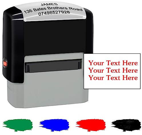 Kundenspezifische Briefmarken Selbstfärbende Bis zu 3 Zeilen Personalisierte Adressstempel mit Namen Kundenspezifische Gummistempel für Unternehmen