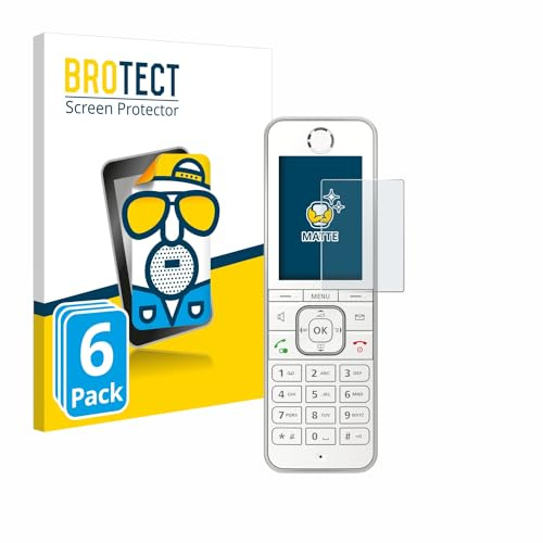 BROTECT Entspiegelungs-Schutzfolie für AVM Fritz!Fon C6 (6 Stück) Matte Displayschutz-Folie, Anti-Reflex, Anti-Fingerprint