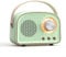 Retro Wireless Speaker With FM Radio, Rechargeable, Fast Recharge (Green)
