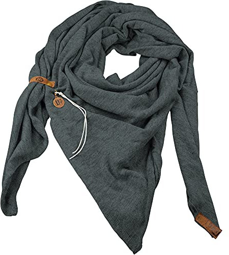 LOT83, Schal Damen, Fien, Schals & Tücher Für Damen, Halstuch, Anthrazit, Einheitsgröße