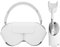 kwmobile Hülle kompatibel mit Apple AirPods Max Case - weiche Kopfhörer Tasche - Sleep Mode kompatibel - Etui aus Polyester - Cover in Weiß