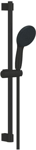 Grohe Tempesta 110 Brausestangenset mit 2 Strahlarten Handbrause (Regen und Strahl), Mattschwarz