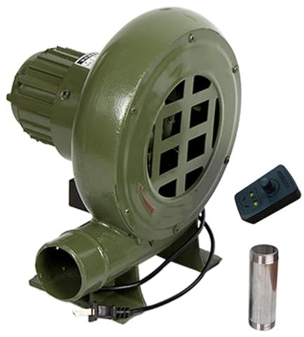 LXRHLIKG Electric Barbecue Blower Fans, Cast Iron Household Small Centrifugal Fan with Speed Switch & Air Duct(240mm/9in)