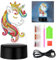 Diamond Painting Nachtlicht Basteln,Einhorn Diamantmalerei Lampe LED 7 Farben,Kreative DIY Nachtlicht Bastelset für 6-12 Jahre Kinder Geburtstagsgeschenk,Weihnachtsgeschenke,Urlaub Geschenk