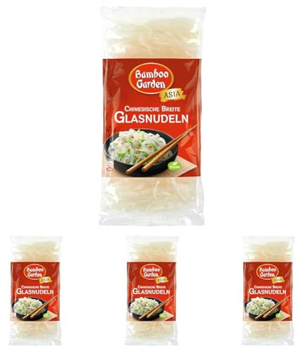 Chinesiche breite Glasnudel, 250 g (Verpackungsdesign kann abweichen) (Packung mit 4)