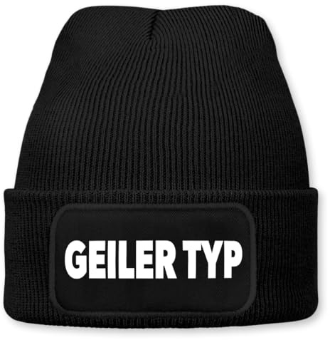 Prozente Momente Geiler Typ - Beanie | Strickmütze | Wollmütze | Beanie mit Druck | lustige Sprüche | Apres-Ski | Winter