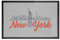 Fabulous Fußmatte Grau – New York Minimalist Amerika Reise USA – Maße: 75 x 50 cm
