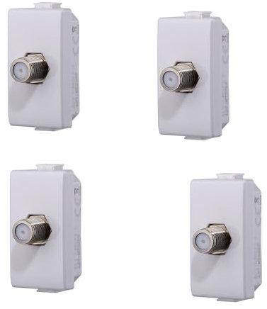 Presa tv, presa sat, presa di rete CAT5/CAT6, Presa tv RJ11 compatibile con Bticino Matix (Presa SAT, 4)