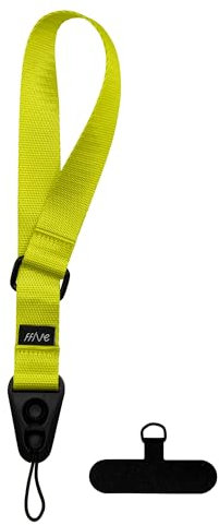 FFIVE® Sangle pour appareil photo et téléphone portable - Corde en nylon renforcée avec attache rapide pour appareils photo reflex et téléphones portables, fluo, régulier
