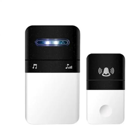 Self-Powered Home Smart Doorbell Remote No Battery Button Waterproof US EU UK Plug Receiver Bell (D As shown)