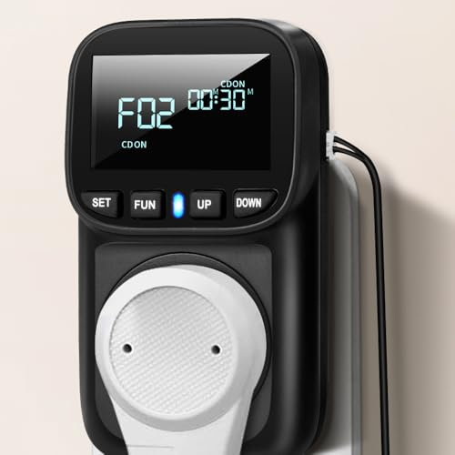 Diymore Enchufe Controlador de Temperatura Digital 230V con Sensor,Interruptor de Temperatura de Enfriamiento de Calefacción para Reptiles,Incubadora,Invernadero