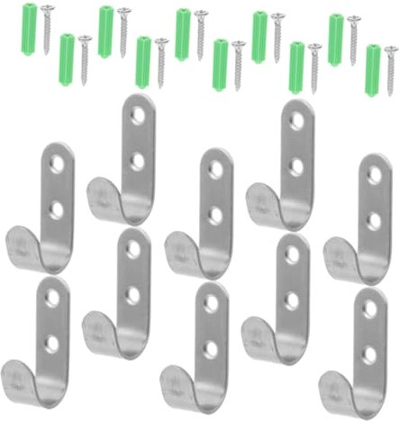 Gatuida 10ensembles Lot de Crochets pour Bâche De Remorque Crochets Muraux Métal pour Garage Fixation Sécurisée Bâches Remorque Support Tuyau