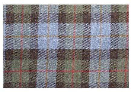 Traditioneller Harris-Tweed-Stoff in Blau und Grün, MacLeod-Schottenkaro, reine Wolle, mit Echtheitsetiketten (50cm X 75cm)