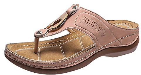 Sandali Ortopedico Donna Estive Vintage Eleganti Scarpe Estivi Traspirante Punta Aperta Antiscivolo Sandali Infradito Con Zeppa Supporto Arco Sandalo Da Mare Spiaggia Moda Leggere Sandalo Da 2025