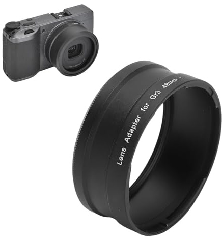 Plyisty 49-Mm-Objektivfilteradapterring für GR III GR3-Zubehör für 49 Mm Breites Umrechnungsobjektiv Ersetzt Ga-1