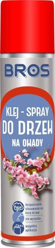 BROS Klebespray für Bäume 400 ml – transparenter Insektenleim, trocknet Nicht, mechanische Schutzbarriere am Stamm, einfache Anwendung ohne Pinsel, für Klebefallen & Garten