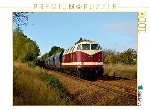 CALVENDO Puzzle 118 757-4 mit einem Getreidezug bei Medewitz am 23.10.2015 | 1000 Teile Lege-Größe 64 x 48 cm Foto-Puzzle für glückliche Stunden