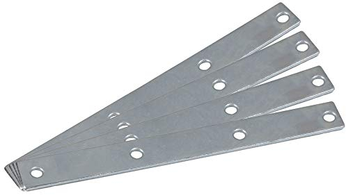 4X Zinc Plated 150mm Mending Plates - Metal Repair Flat Fixing/Joining DIY Brackets