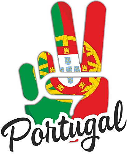 INDIGOS UG - Aufkleber - Autoaufkleber - Sticker - Portugal - Victory - Sieg - Heckscheibe, Kofferraum - 10x8cm