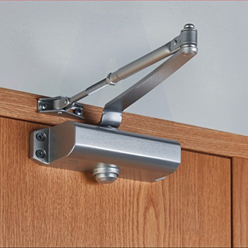 1Pcs Automatic Door Closer Adjustable Control Up to 45 kg,Heavy Duty Aluminum Commercial Door Closer, Overhead Fire Rated Door Closer