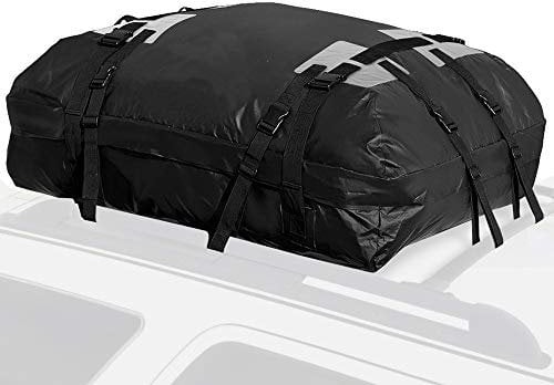 Wasserdicht Dachbox Auto, Für jedes Fahrzeug mit Dachreling oder Dachbalken, Super wasserdichtes Planenmaterial mit Handtasche und Tragegurt - 425 Liter