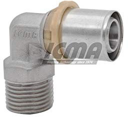 Raccordo A Pressare Curvo Maschio 1/2 20 X 2 Per Multistrato Icma