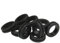 K M Electronics® 10 X 20MM Open Black Rubber Metal Back Box Cable Wiring Grommets