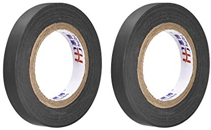 uxcell Insulating Tape 10mm/0.39inch Width 14.5M/47.5ft Long 0.15mm Thick PVC Electrical Tape Rated for Max. 400V 80C Use Black 2pcs