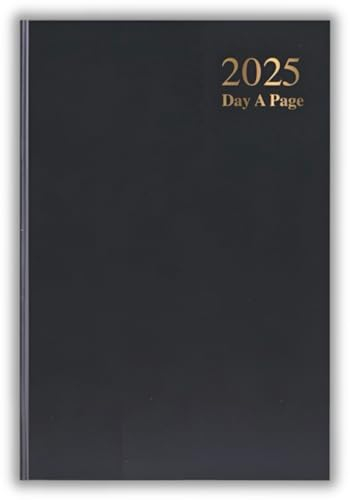 Terminplaner 2021, A4/A5, Tag pro Seite oder Wochenansicht, Schreibtisch-Tagebuch, Hardcover, Schwarz, A4 Tag pro Seite