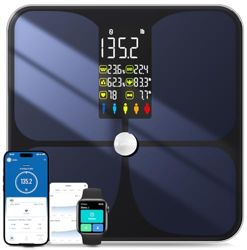 Lepulse Scale for Body Weight, Smart Digital Bathroom Weight Scale with Bmi