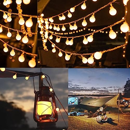 Luci LED a Batteria, Catena Luminosa 5M 50 Led per Esterni, Feste, Natale, Decorazione di Nozze, Matrimonio, DIY, Festa, Bianco Caldo