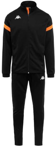 Kappa Dalcito Tuta da ginnastica, Nero / Arancione, 12 anni Unisex - Bambini e ragazzi