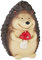 Relaxdays Gartenfigur Igel, wetterfeste Gartendeko, HBT: 15 x 10,5 x 10,5 cm, Herbstdeko-Figur für außen & innen, braun