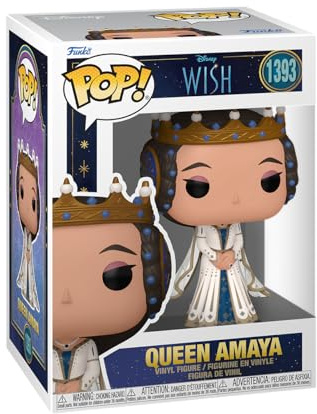 Funko POP! Disney Wish - Queen Amaya | Official Cartoon/Animation Merch - Collectable Vinyl Figurine for Shelf Display - Birthday Gift Idea for Fans and Collectors