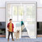 Magnetic Screen Door 140 x 200 cm, Mesh Door Screen, Magnetic Mesh Mosquito Net, Strong Velcro Strips for Patio Door, Sliding Door, Double Door, French Door, White