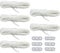 HOUSON 6 Stück Fluoreszierendes Paracord, Luminous Schnur Zelt Nachtleuchtende Paracord Fallschirmschnur für Camping Vorzelt Zelt 4M*4mm Weiss