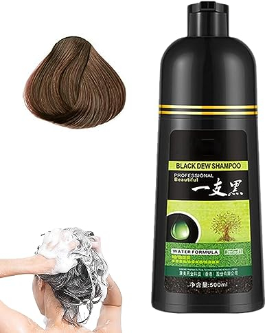 500ml Natürliches Schwarzes Haarfärbemittel Instant Colour Shampoo Yaguan Herbal Shampoo Instant Black Shampoo für graues Haar Langanhaltendes Schwarzes Shampoo