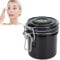Eyelash Glue Storage Jar with Thermometer Hygrometer, Extend Glue Lifespan, Sealed and Protected, Temperature and Humidity Monitoring (Black)