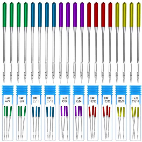 Sweet Lot de 30 aiguilles universelles - 5 couleurs Parfaites pour la broderie, la réparation de tissu, le bricolage et la machine à coudre
