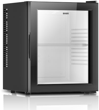 Svan Frigorífico Mini Refrigerador Horeca Negro SRH5400P. Capacidad 23 Litros, Puerta Reversible, Bajo Nivel Sonoro, Eficiencia Energética Clase E