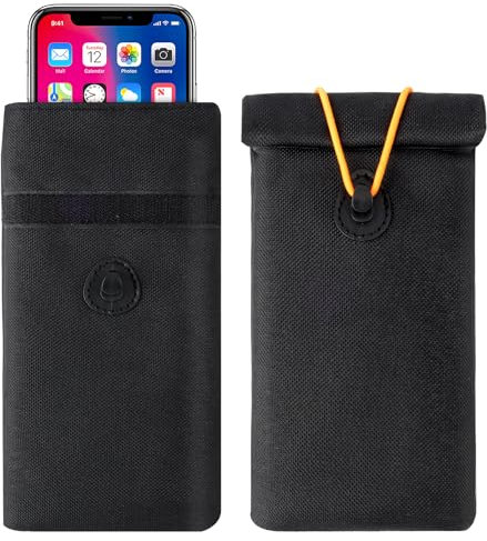 SOVIUPRZ Faraday Bags for Phones, Faraday Pouch for Iphone 16/15/14/13/12/11 Series, Google, Android, Cell Phone Signal Blocking GPS, RFID, NFC, WIFI