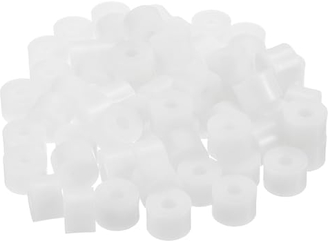 QUARKZMAN 0,6x0,2 Zoll nicht-gewindeter Säulenabstand x 200 Stück runde Abstandshalter für Steckdosen, 3D-Drucker und Drohnen, [Weiß, Kunststoff]
