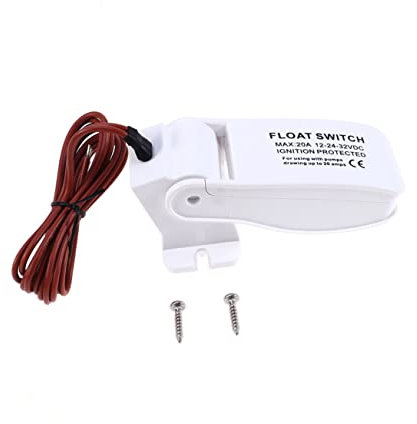 BESPORTBLE Pompe de Cale Automatique 12 V pour Bateau Flotteur Capteur de Niveau Deau pour Marine 12 V/V/32 V Blanc