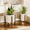 Bamworld Taburete para flores para exteriores, soporte para flores, taburete de bambú, taburete para plantas, escaleras de flores, para exteriores, resistente a la intemperie, estantería para flores,