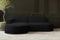 Kaiser Möbel, Ecksofa, Schlafsofa, Sofa Modena Studio Parma, Modern Design Couch, Polsterecke, Freistehend Sofa Wohnzimmer -Stoff Verita Schwarz Links