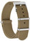 BISONSTRAP Nylon Uhrenarmband für Herren, Einteilige Militär Armband, 20mm, Khaki Braun (Silberne Schnalle)