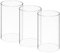 3 Pièces Abat-Jour en Verre Transparent Cylindrique Résistant Au Vent pour Bougies - Décoration Élégante pour Intérieur Et Extérieur