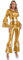 Manyakai Damen Glitzer Jumpsuit Disco Outfit Jumpsuit Bodysuit Overall Glänzend 70er Jahre Fasching Hippie Kostüm Karneval Gold XXL